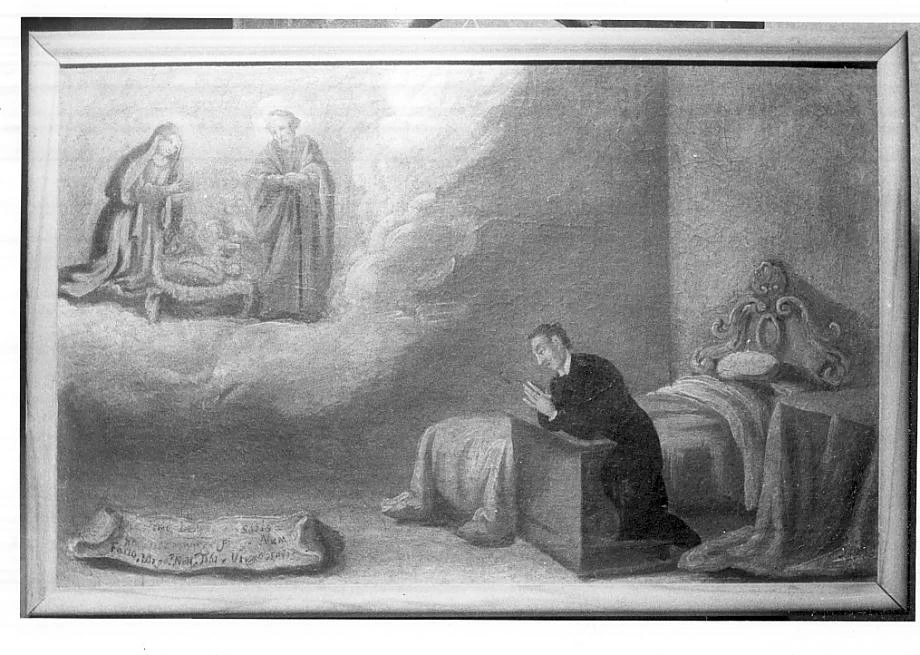  98-Sante Cattaneo-Ex-voto, prete in preghiera - Brescia 